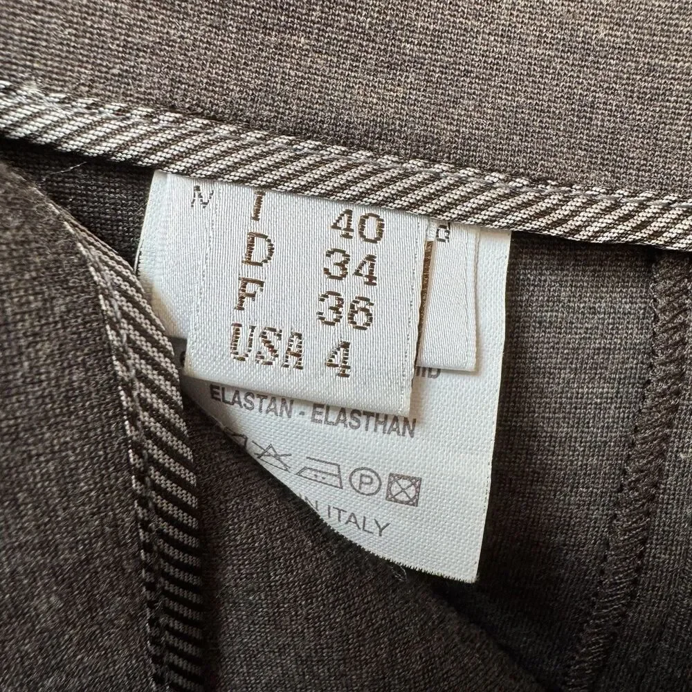 Brunello Cucinelli Skirt Cotton Stretch Brown Womens 4 Asymmetrical Rouched